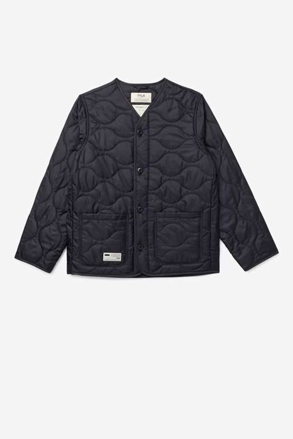 Jaquetas Fila Homem Pretas - Fila Project 7 Lightweight Quilted Military Loja Online Portugal,RISP-1